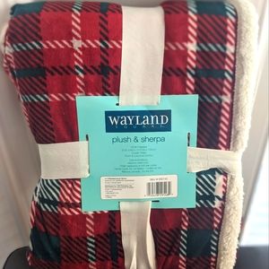 Wayland Plush and Sherpa Throw Blanket
